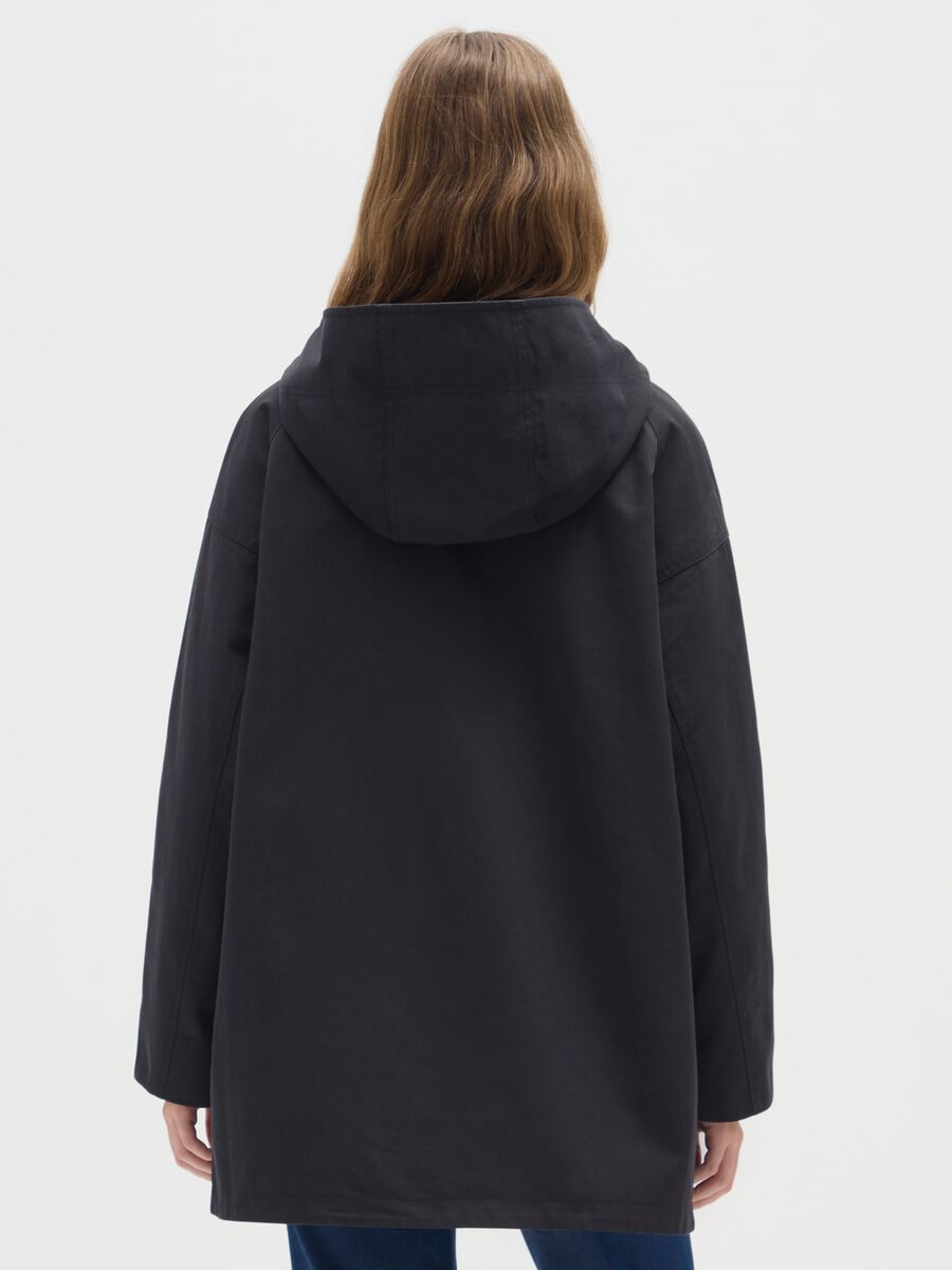 Black cotton-blend jacket regular fit_2
