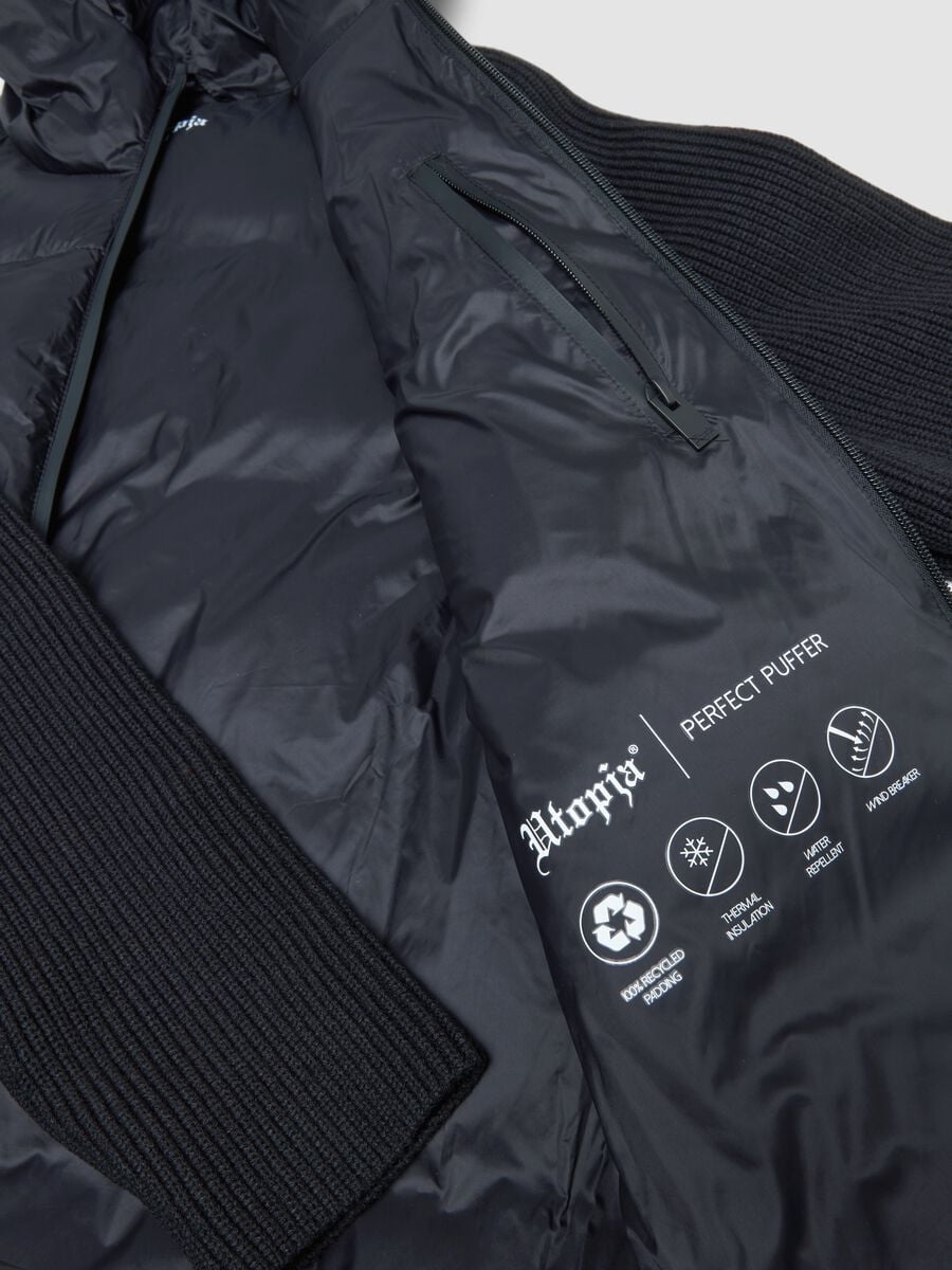 Padded Knit Jacket Black_6