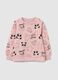 Girls' pink pure cotton regular fit sweatshirt with print_0