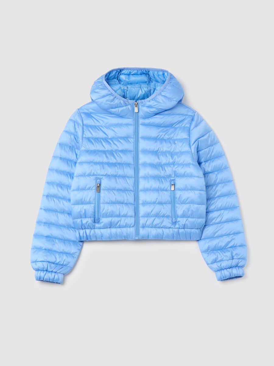 Ultralight crop down jacket with hood_3
