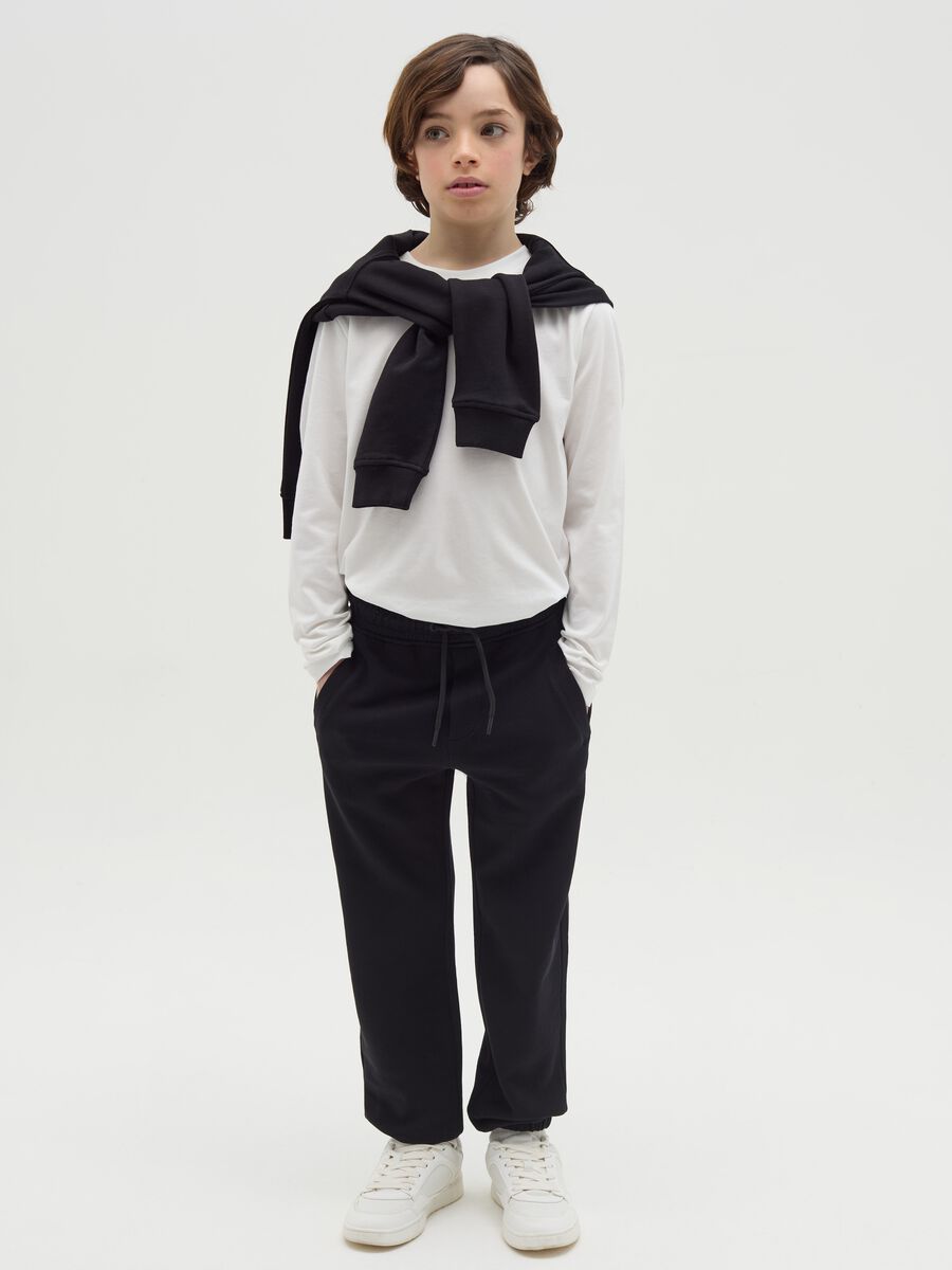 Essential fleece joggers with drawstring_1