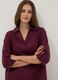 Purple pure organic cotton kaftan with V-neck_3