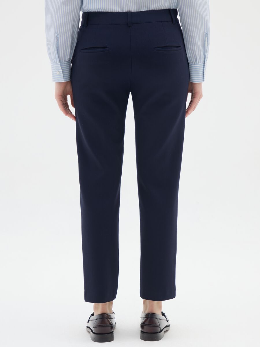 Black slim trousers in stretch fabric_2