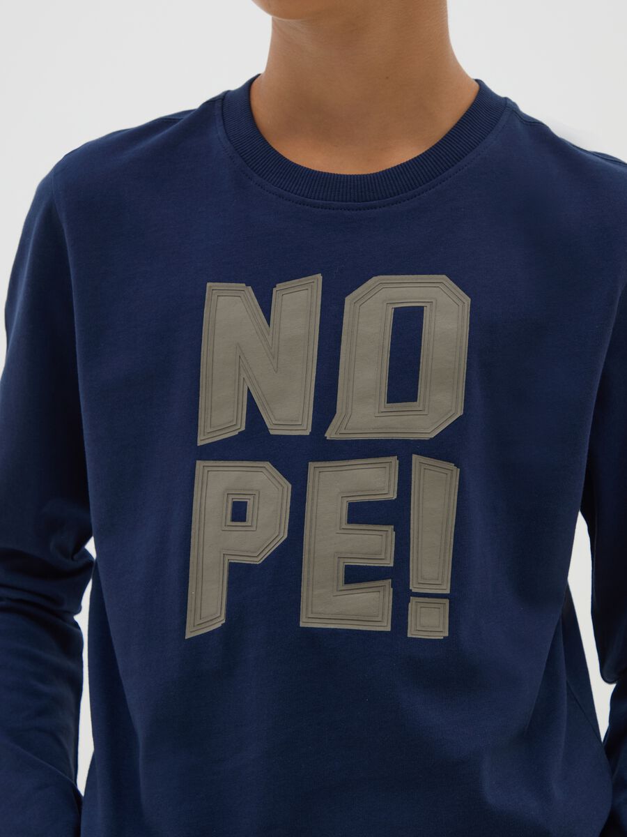 Boys' blue pure cotton regular fit T-shirt_2