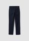 Blue regular-fit stretch cotton twill trousers_6