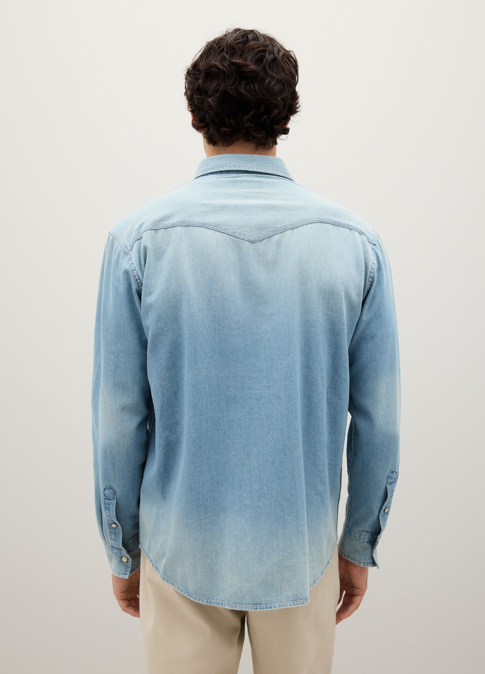 Sky Blue Pure Cotton Shirt Regular Fit