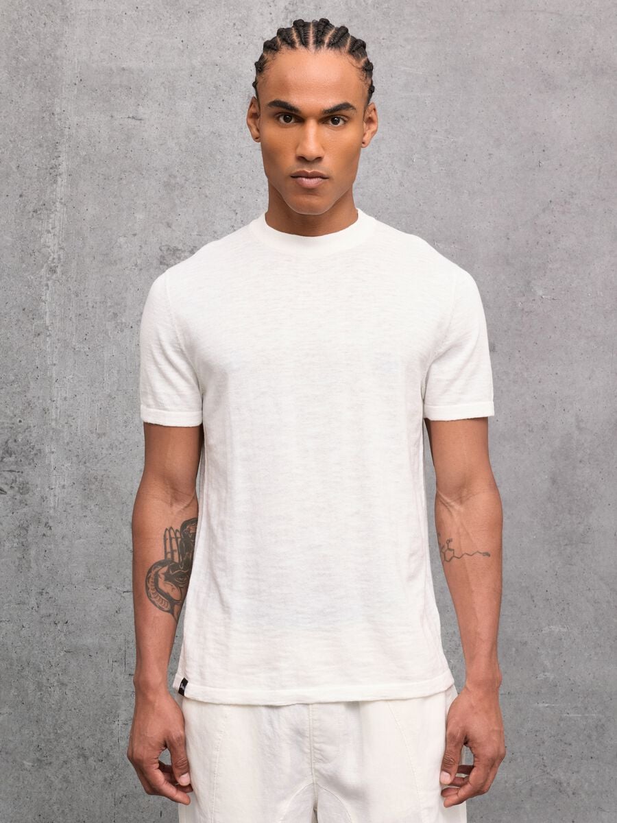 Knit T-shirt White_0