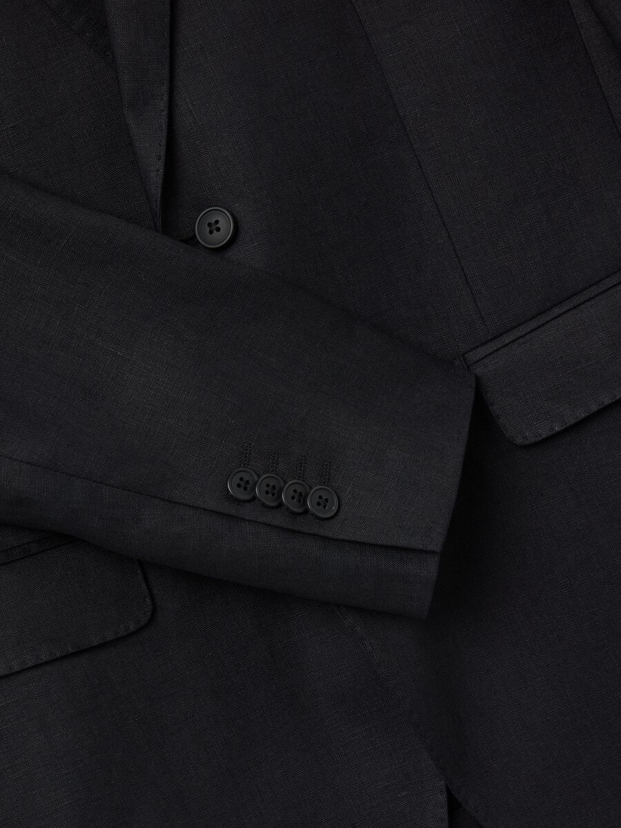 Contemporary regular-fit single-breasted blazer in linen_5