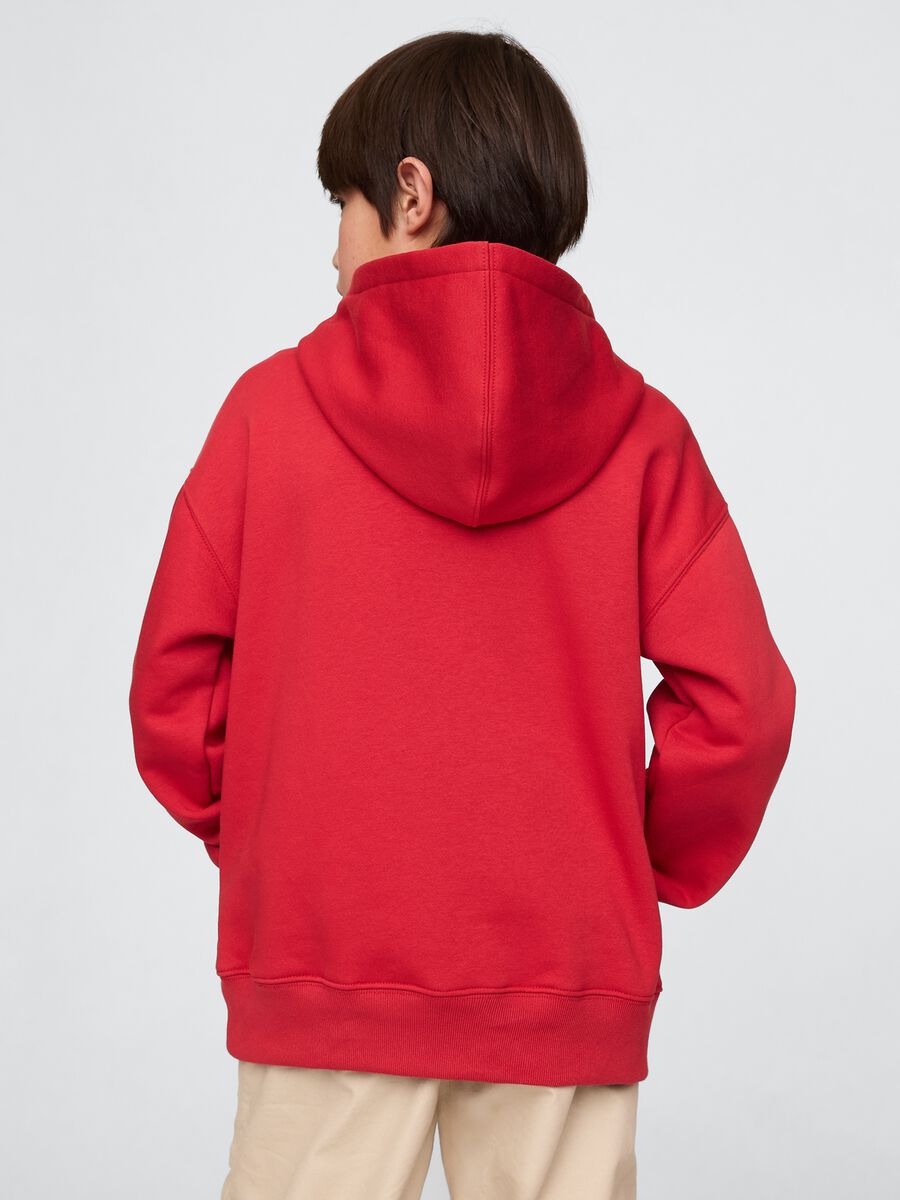 Red Hooded Sweatshirt with GAP Logo_2