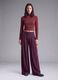 Red cropped stretch top with high neck, Easy Dry fabric &ndash; ALTAVIA STUDIO_1