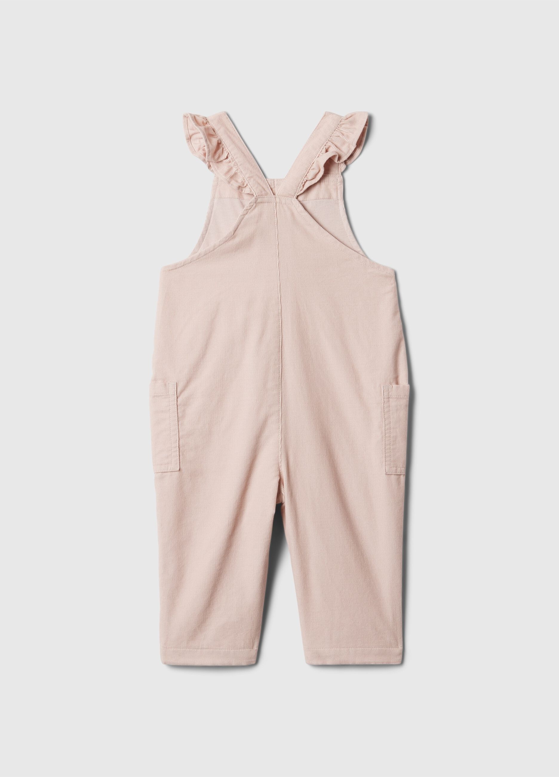 Corduroy dungarees with pockets