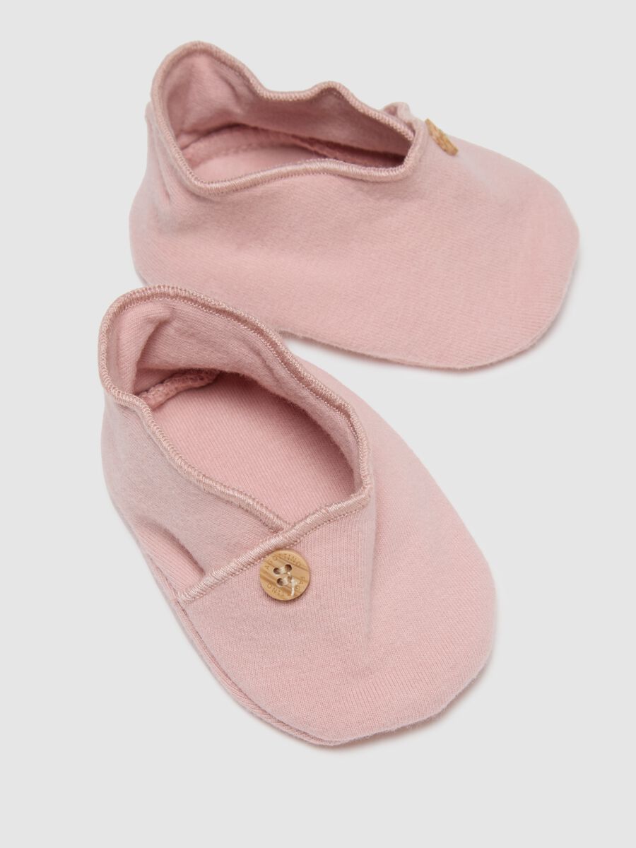 Baby girl's pink hat and booties set in pure cotton, regular fit_2