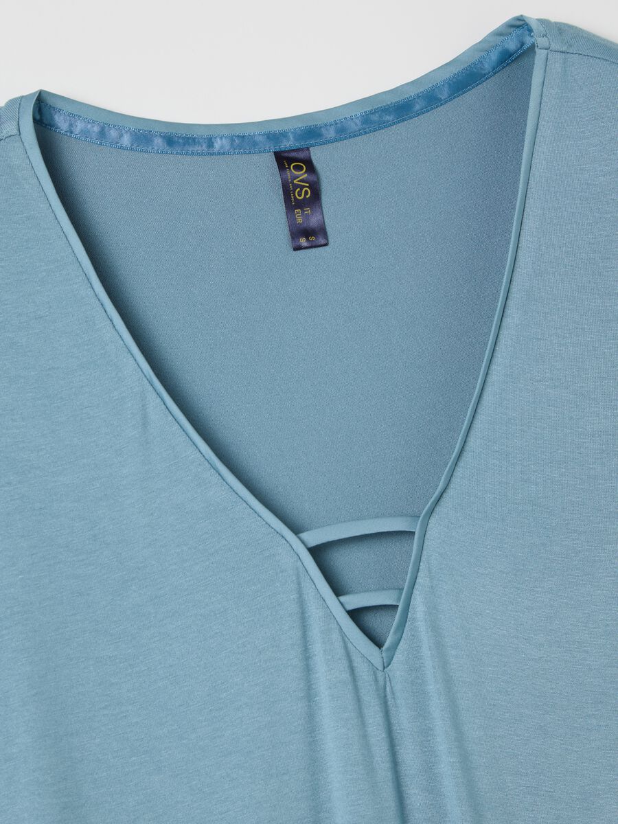Light blue stretch viscose nightgown_5