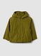 Green kids&rsquo; rain jacket with hood and zip_0
