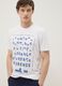 White pure cotton T-shirt with print, regular fit_2