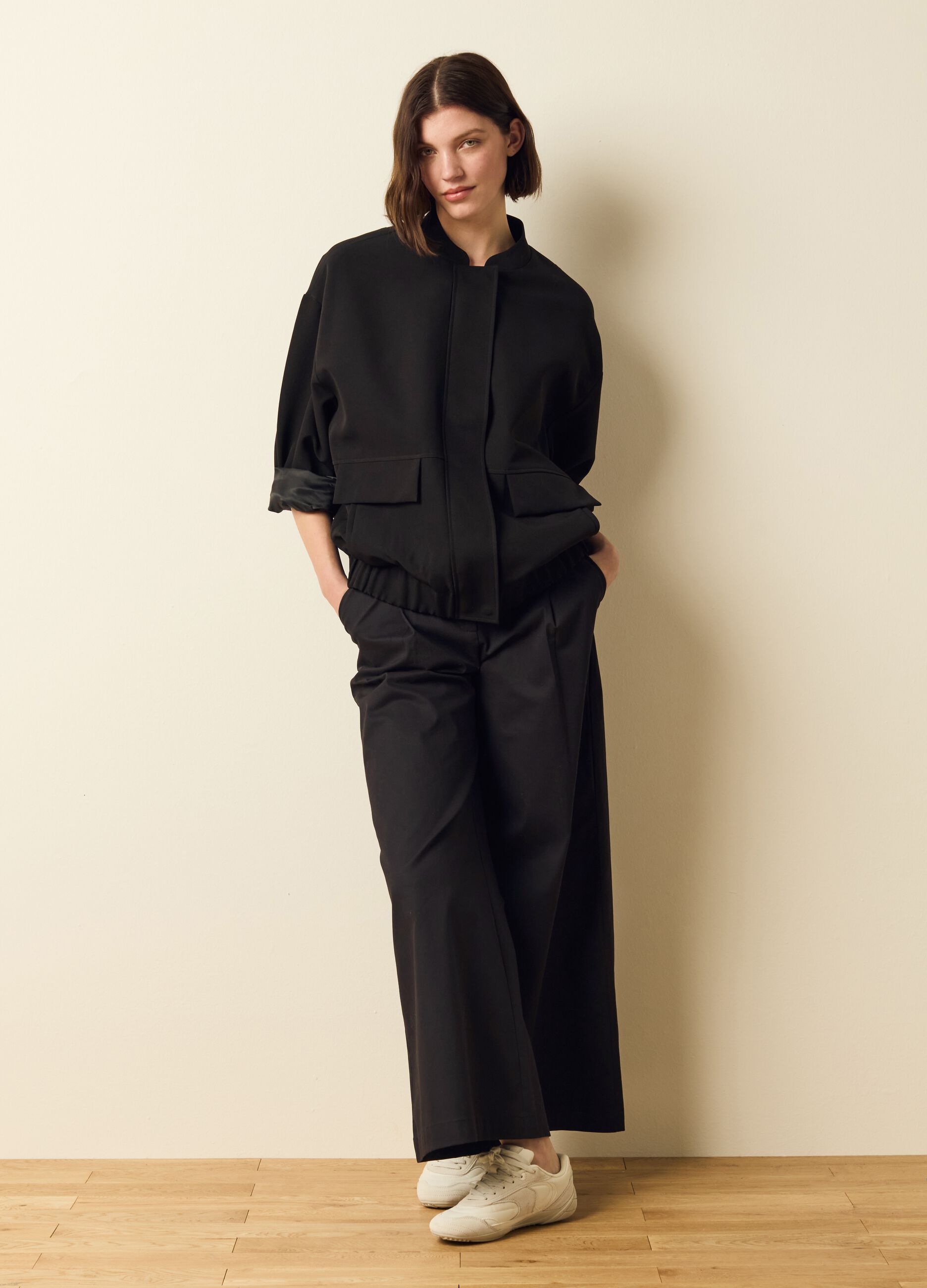 Full-zip bomber jacket