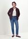 Blue denim slim-fit stretch cotton jeans_0