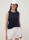 Blue pure cotton tank top_0