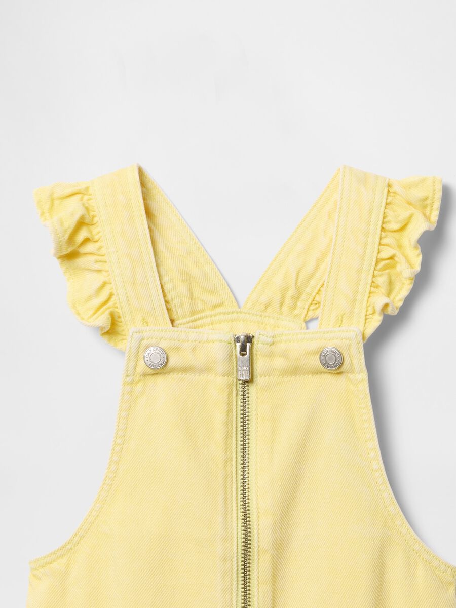 Yellow Cotton and Lyocell Overalls_2