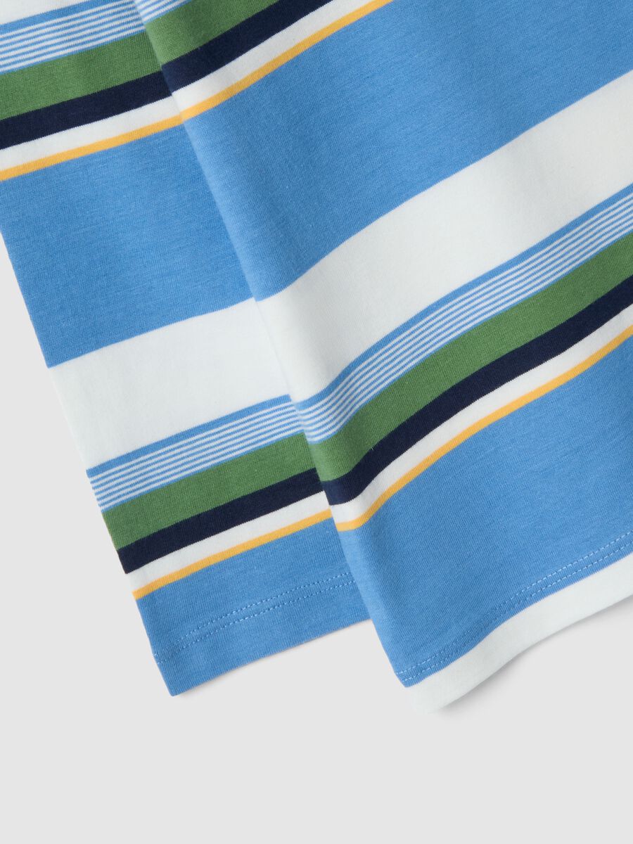 Boys&rsquo; pure cotton multicolour striped T-shirt, regular fit_3