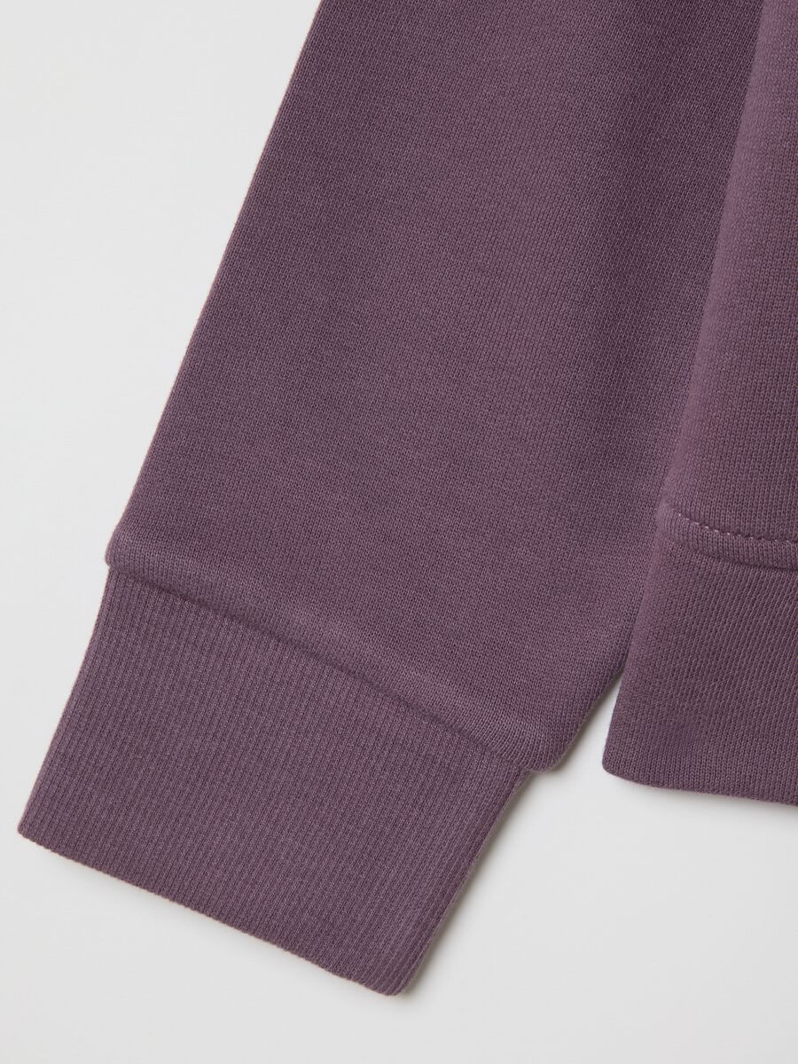 Girls' violet regular fit pure cotton sweatshirt_3