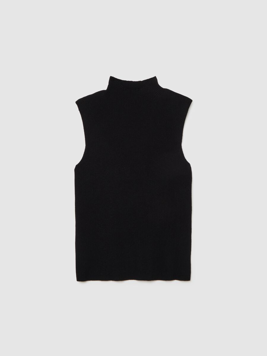 Black Regular Fit Tank Top_4