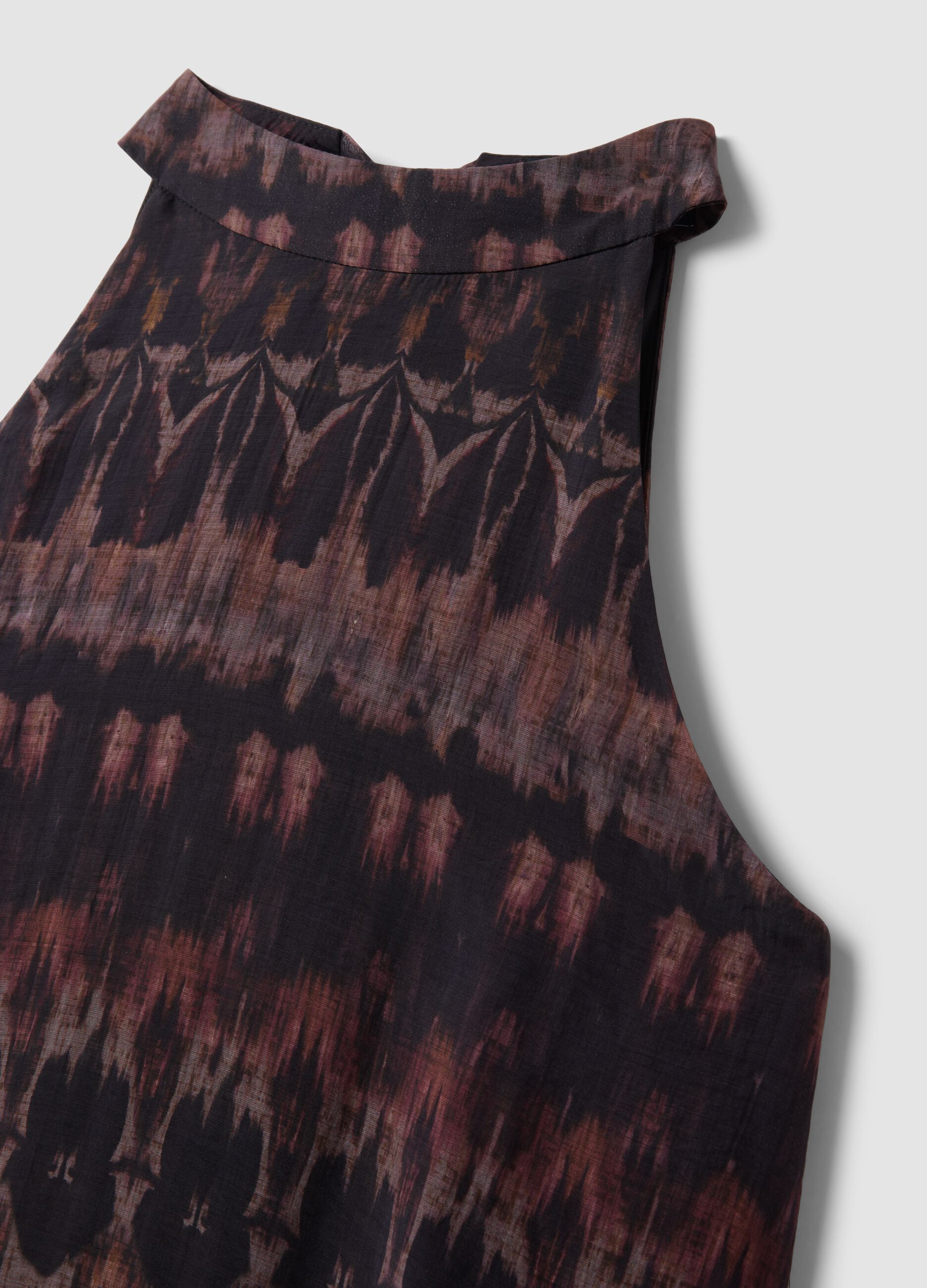 Purple maxi dress in lyocell blend