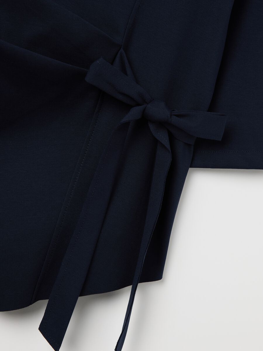Blue blouse with bow_5