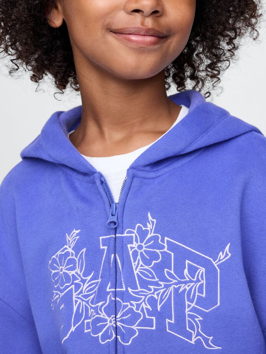 Purple full zip hoodie GAP Kids_3