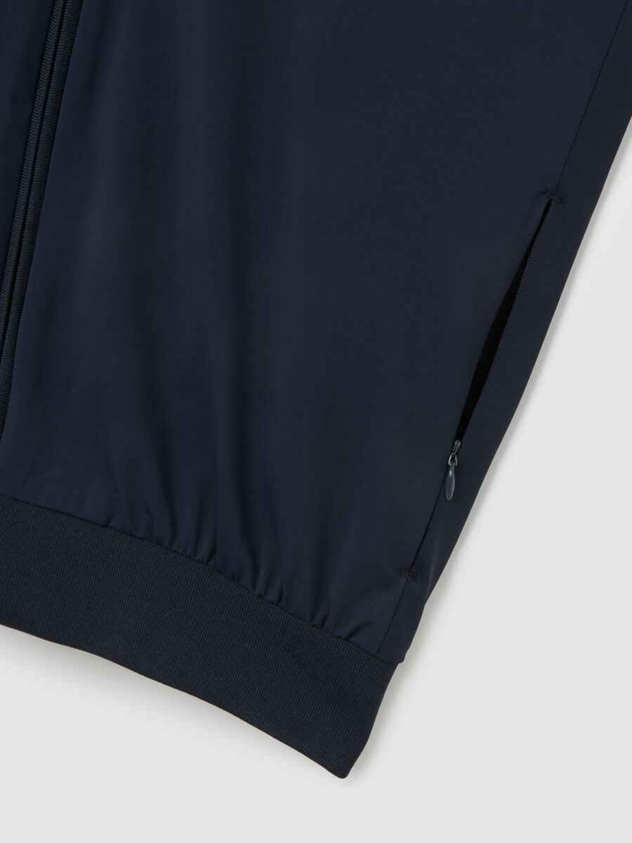 Regular Fit Blue Stretch Fabric Waistcoat_5