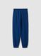 Pantaloni jogger blu in puro cotone_1