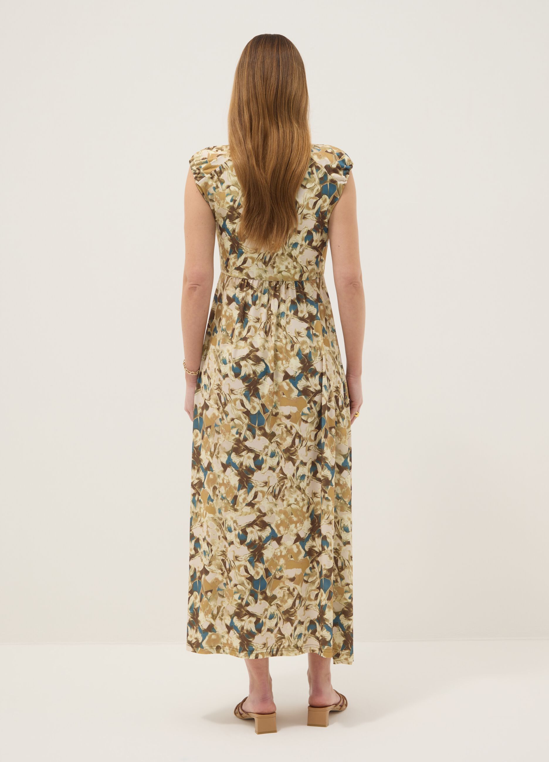 Multicolour maternity dress in stretch fabric