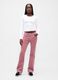 Regular fit pink stretch trousers_5
