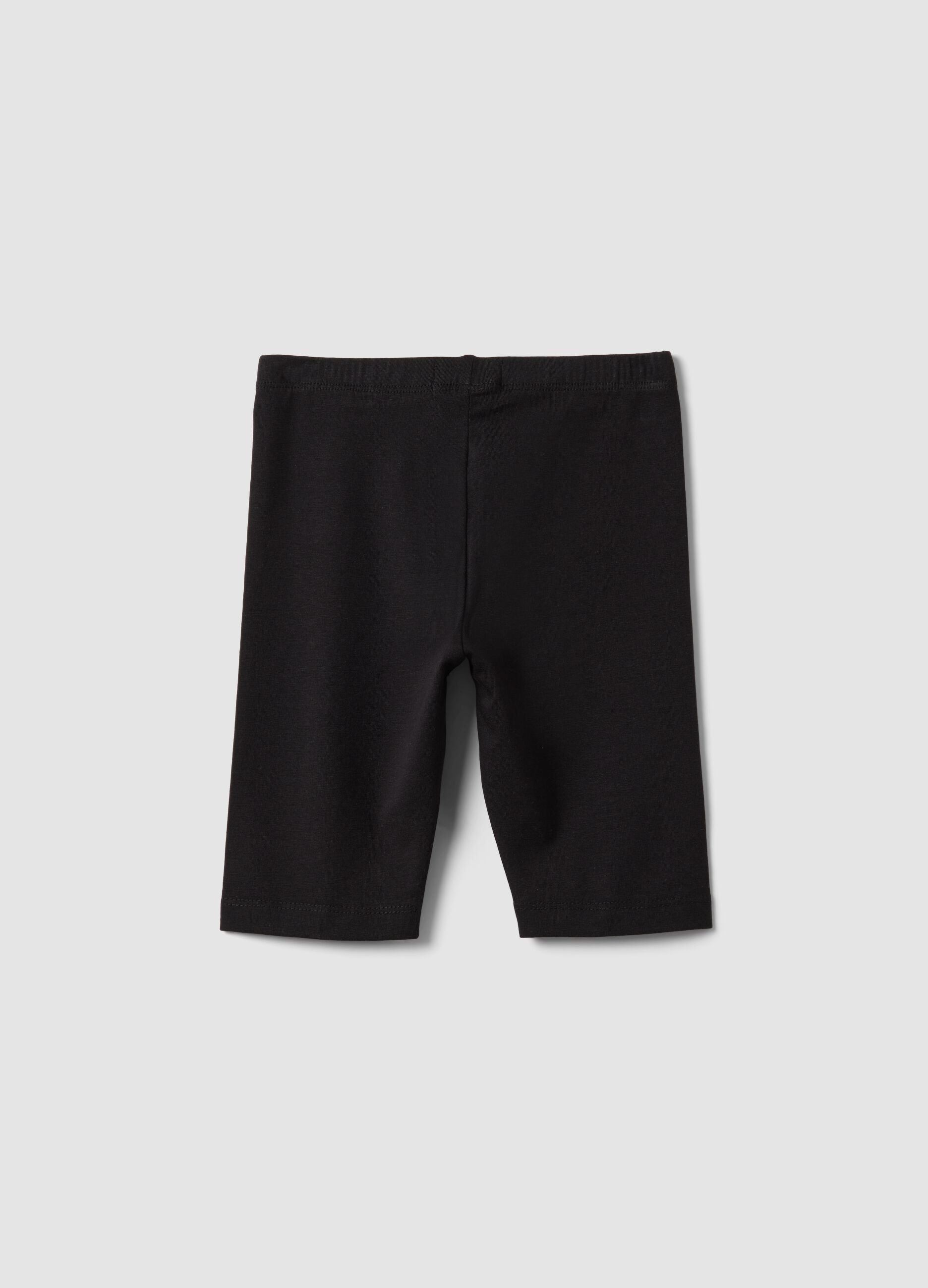 Black organic cotton shorts