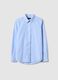 Light blue striped cotton shirt with regular fit_4