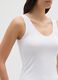 White Regular Fit Tank Top_3
