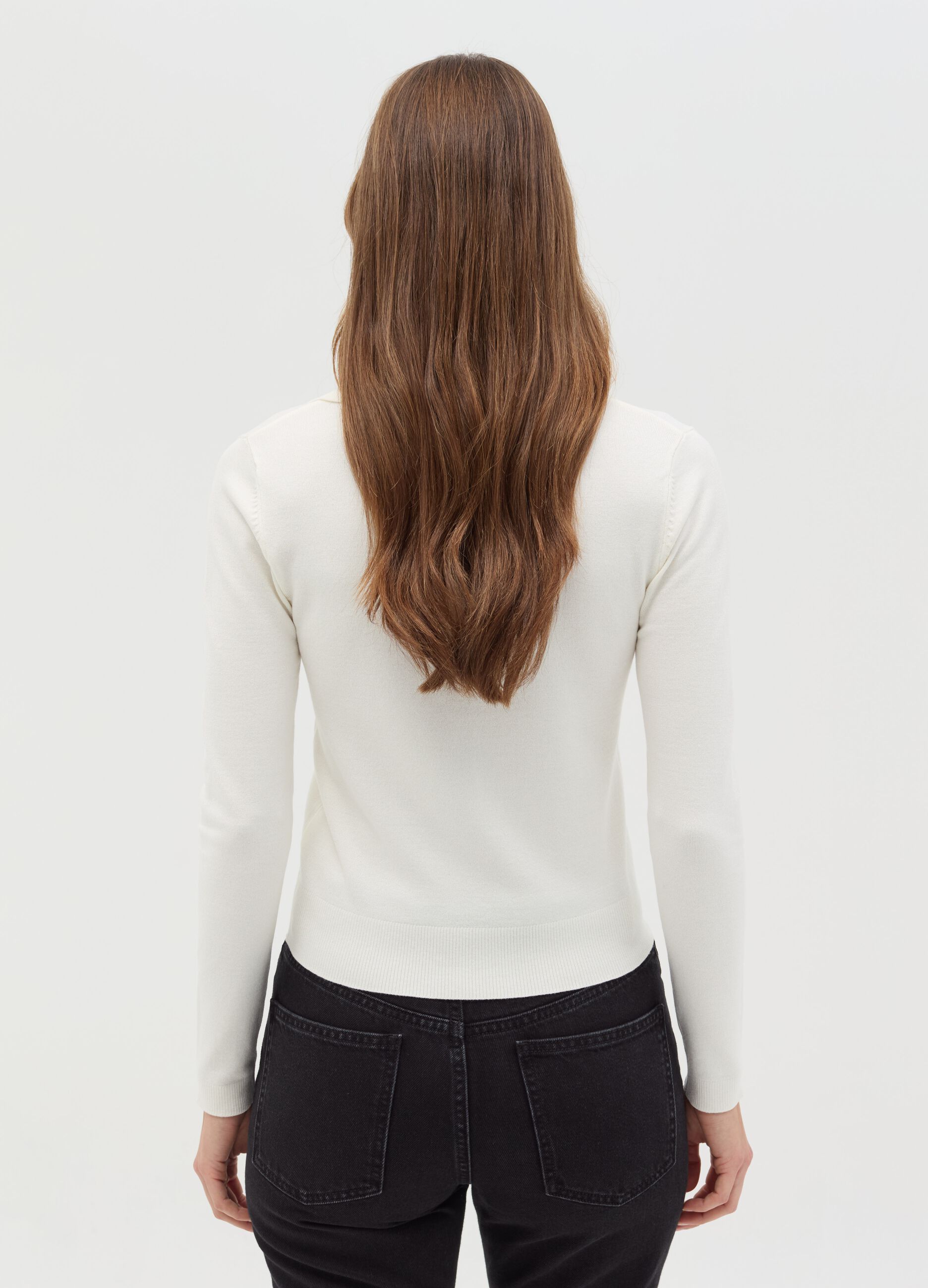 Top with polo neck