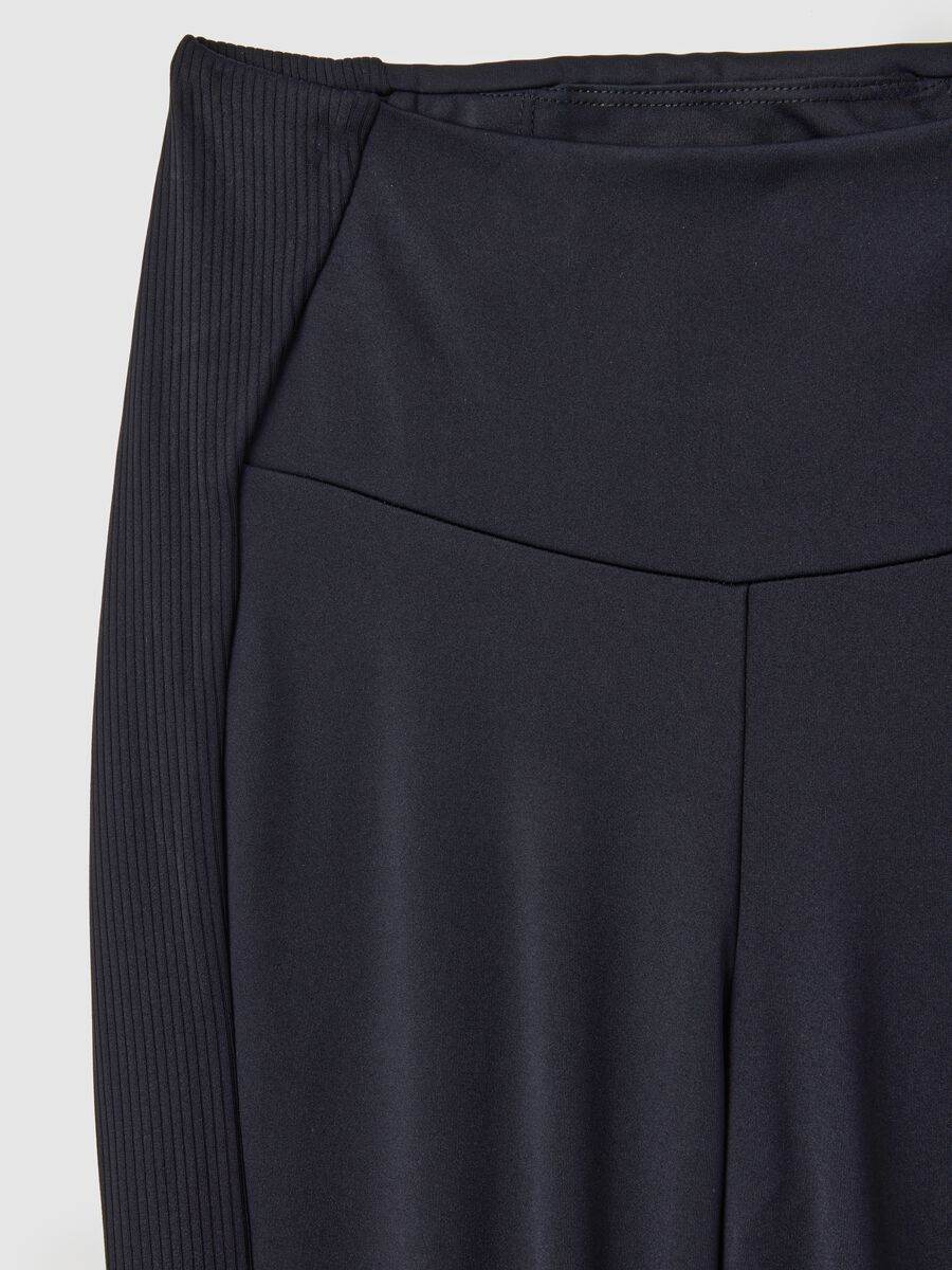 Technical fabric leggings with ribbed side inserts ALTAVIA STUDIO_5