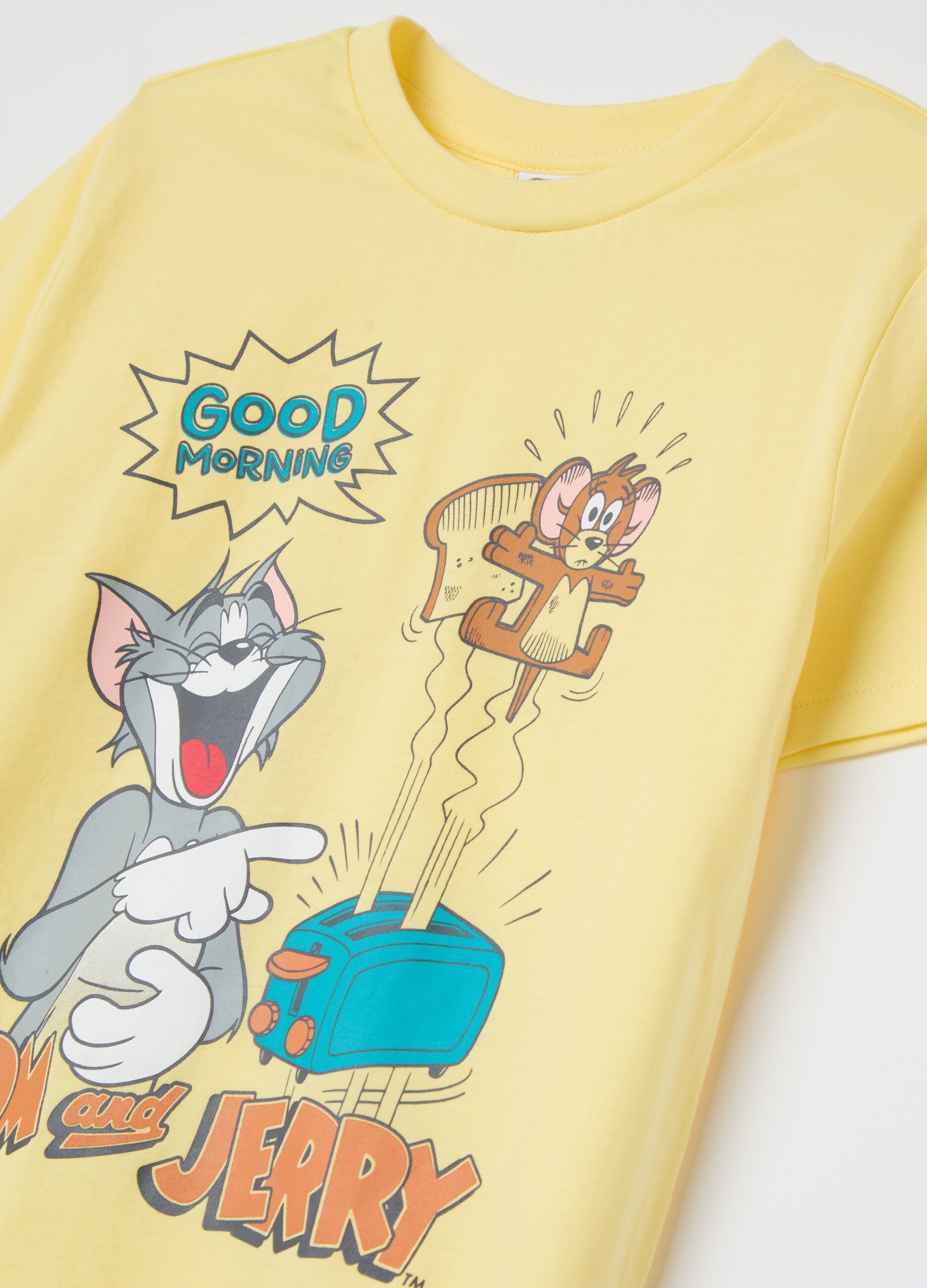 Jogging set in cotone con stampa Tom & Jerry