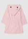 Pink baby cotton bathrobe with applied details_1