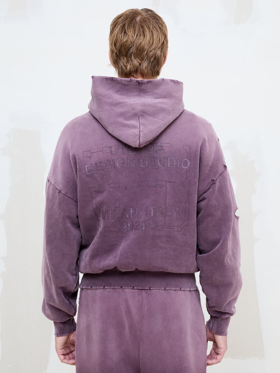 Hoodie Sunfaded Burgundy_4