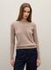 Beige crew-neck pure cashmere sweater regular fit_2
