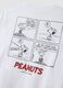 White pure cotton Peanuts print T-shirt, relaxed fit_6