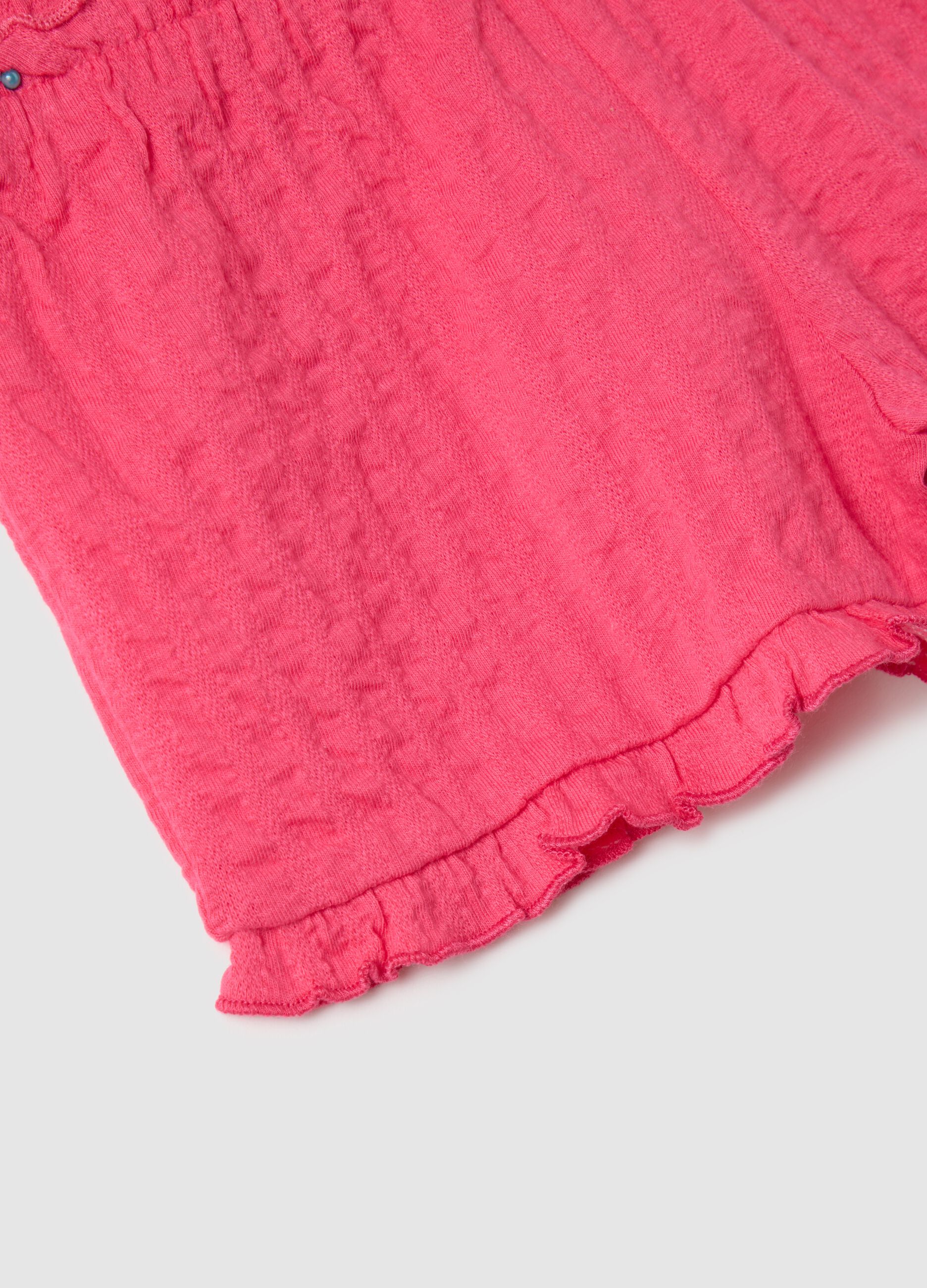 Pink Fagottino Short in Stretch Cotton