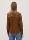 Brown stretch-fabric shirt with classic collar_3