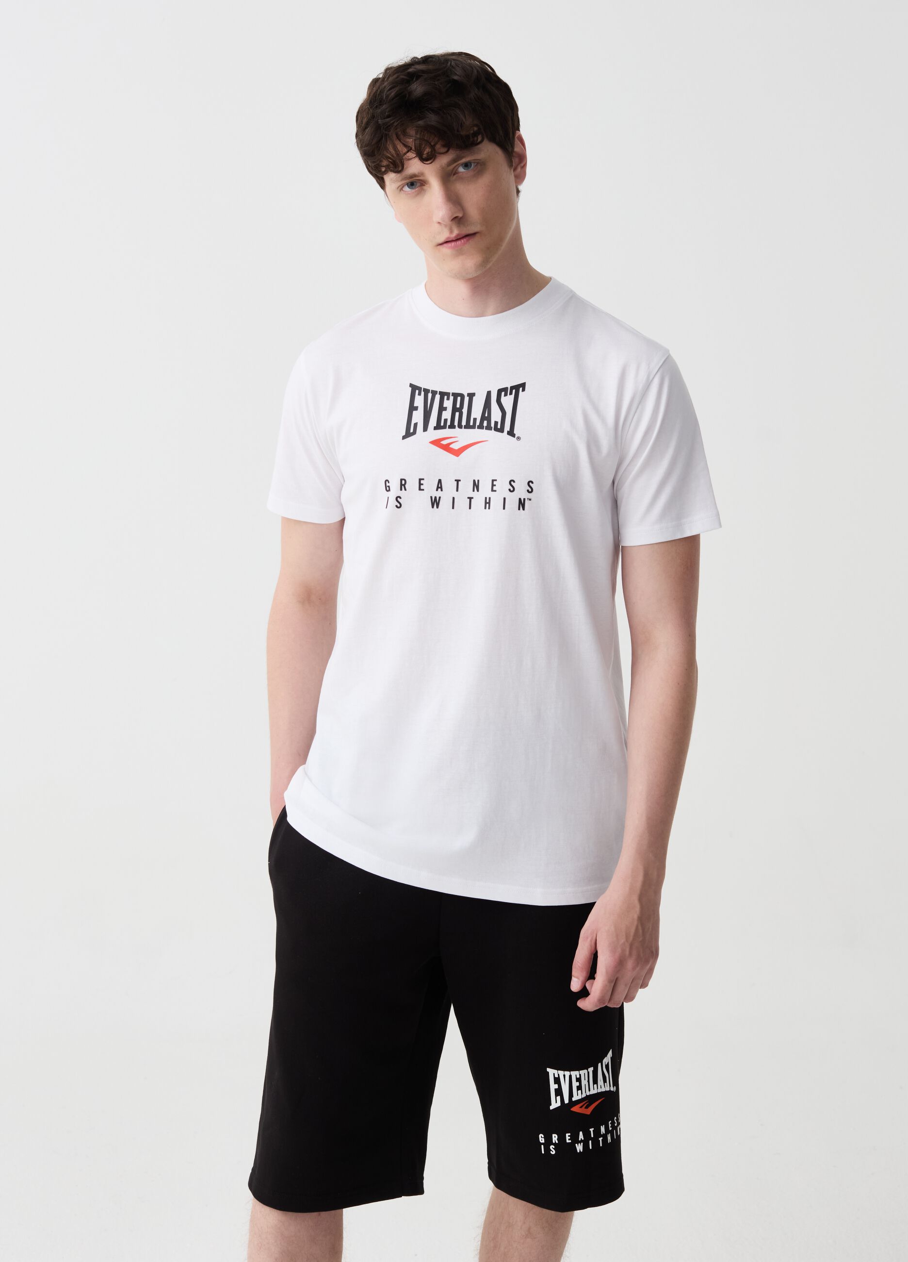 Cotton T-shirt with logo print