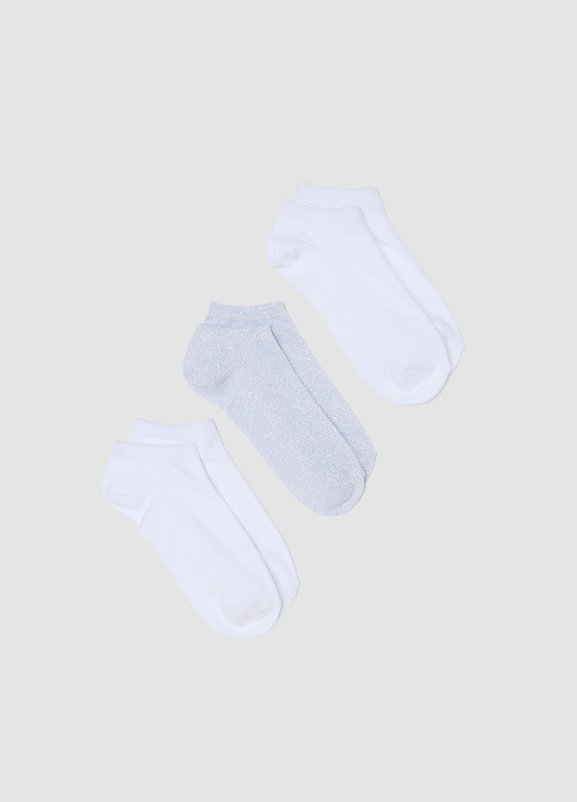 3-pack of white organic cotton socks