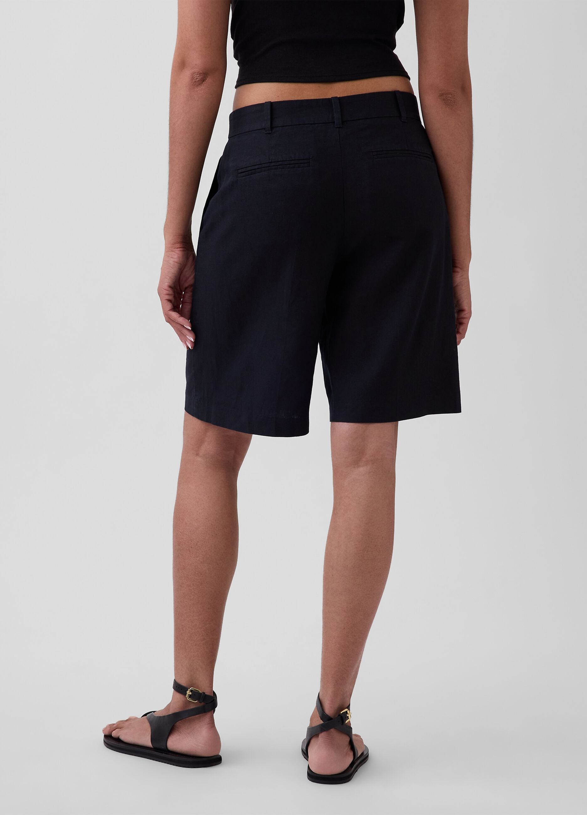 Stretch cotton-modal shorts