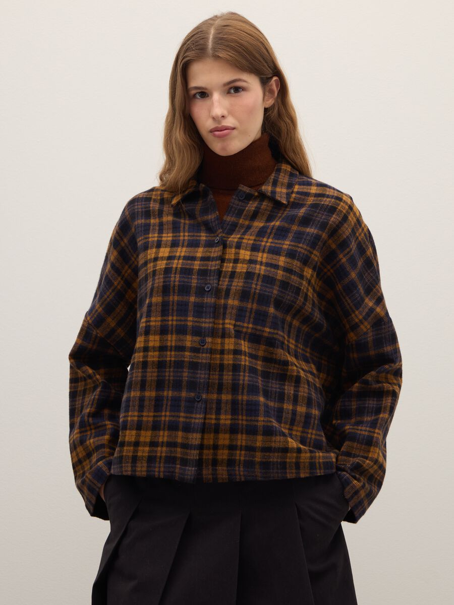 Multicolour pure cotton plaid regular fit shirt_1