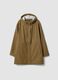 Brown rain jacket with hood, zip and snap buttons, regular fit_4